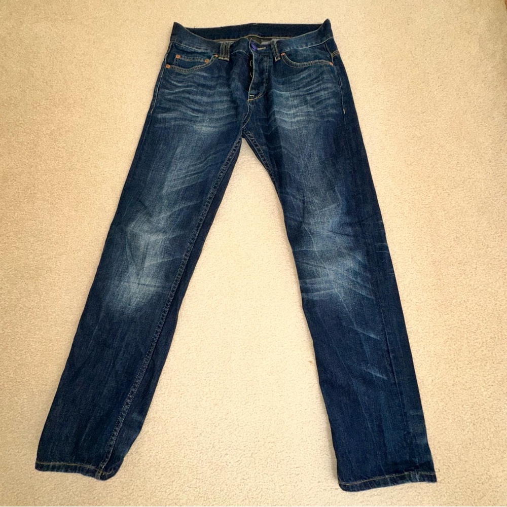 A/X Armani Exchange Men's Blue Jeans J66 Straight 30 Short